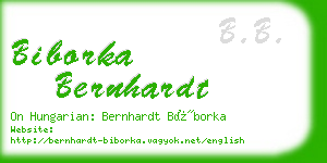 biborka bernhardt business card